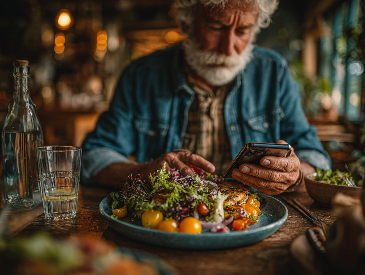 Старші люди готують здорову їжу разом